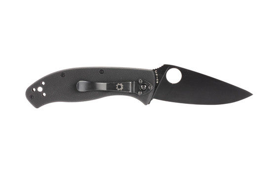 The Spyderco Tenacious features G-10 handle scales
